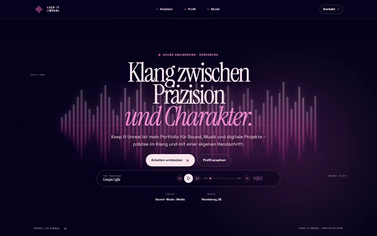 Ansicht des Projekts Keep It Unreal