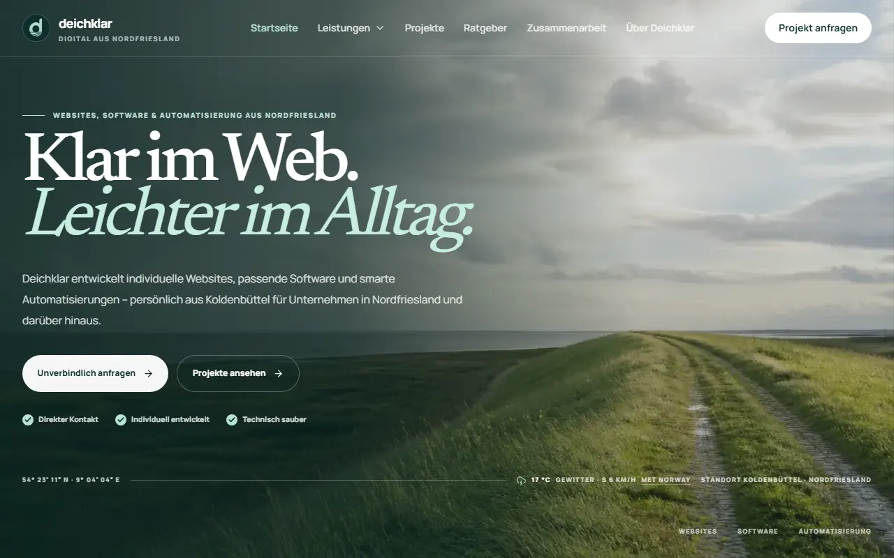 Ansicht des Projekts Deichklar
